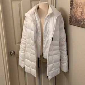 Puffer Ski Down Coat in Winter white XL
